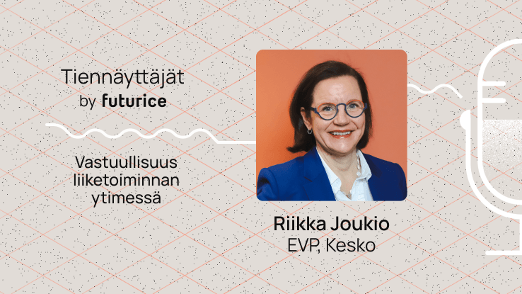 Tiennäyttäjät by Futurice, vastuullisuus liiketoiminnan ytimessä. Kuvassa Riikka Joukio, EVP, Kesko