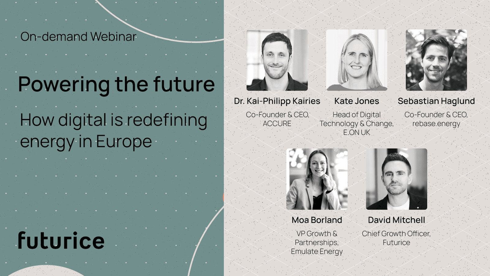 Webinar announcement for "Delivering real change: What it takes to digitally accelerate the energy transition" on 22.10.2025.